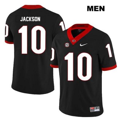 Men's Georgia Bulldogs NCAA #10 Kearis Jackson Nike Stitched Black Legend Authentic College Football Jersey MLH8554CI